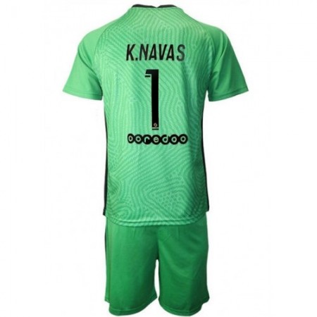 Billiga Fotbollströjor Paris Saint-Germain Keylor Navas 1 Målvakt Barn Tredje tröja 2020/21 Kortärmad